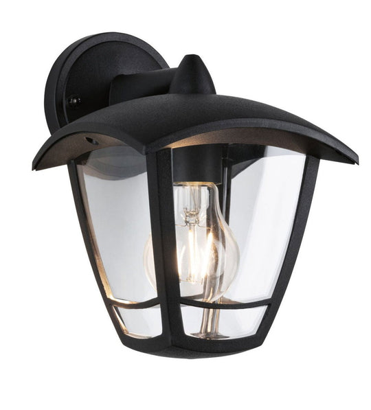Classic vegglampe ned utendørs IP44-Utebelysning vegg klassisk-Paulmann-Svart-Pl-94392-Lightup.no