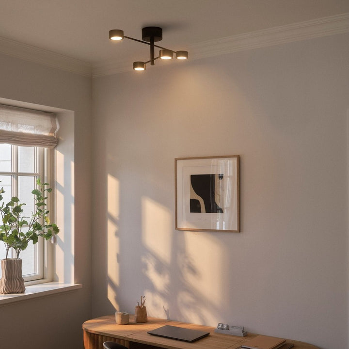 Clyde flex taklampe 4 x 3,5W 2700 Kelvin - 3-step dim-Taklamper-Nordlux-Svart-2412260103-Lightup.no