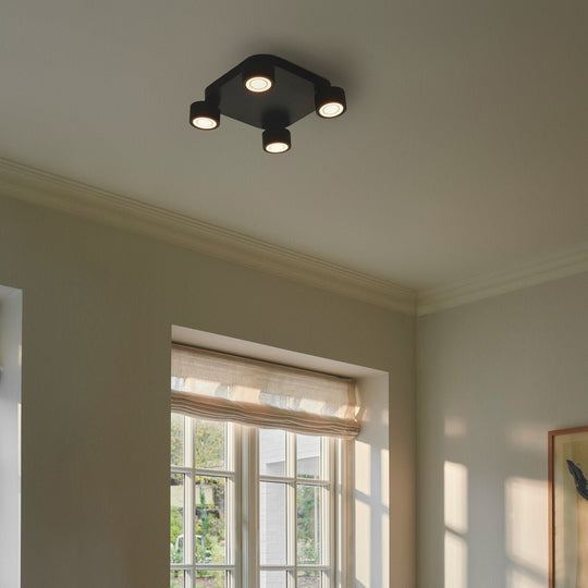 Clyde taklampe 4 x 3,5W 2700 Kelvin - 3-step dim-Taklamper-Nordlux-Svart-2412256003-Lightup.no
