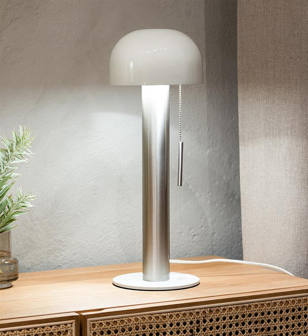 Costa bordlampe 46 cm - Hvit/Nikkelfarget - Hvit / Nikkel-Bordlamper-Marksløjd-Hvit / Nikkel-Mrk-108577-Lightup.no