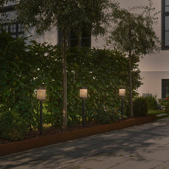 Coupar solar pullert 80 cm utendørs 3,2W 3000 Kelvin - Solcelle-Utebelysning pullert-Nordlux-Svart-2518228003-Lightup.no