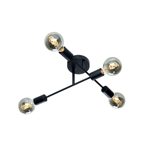 Cross tak/vegglampe 4 lys-Taklamper-Ms - belysning-Svart-9400305321-Lightup.no