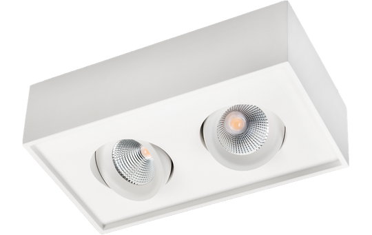 Cube Lux 2x7W LED 2700K Ra 98-Taklamper-Sg Armaturen As-Hvit-3236648-Lightup.no