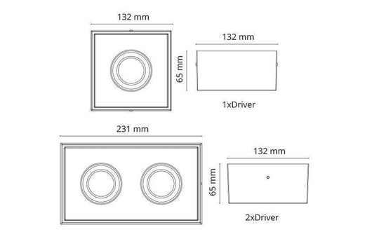Cube Lux 2x7W LED 2700K Ra 98-Taklamper-Sg Armaturen As-Hvit-3236648-Lightup.no