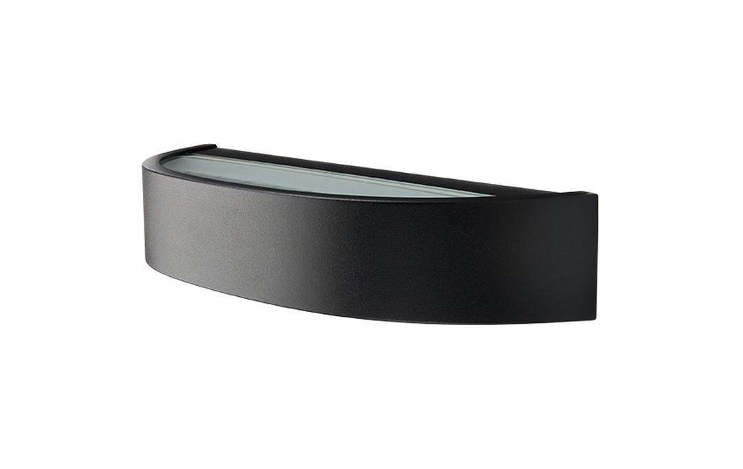 Curve vegglampe opp/ned 10W 2700K dimbar IP65-Utebelysning vegg opp og ned-Sg Armaturen As-Svart-3100121-Lightup.no