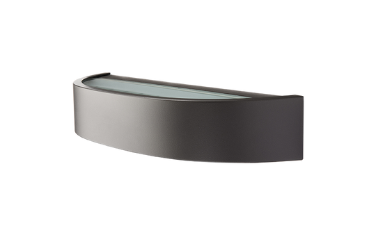 Curve vegglampe opp/ned 10W 2700K dimbar IP65-Utebelysning vegg opp og ned-Sg Armaturen As-Grafitt-3100122-Lightup.no