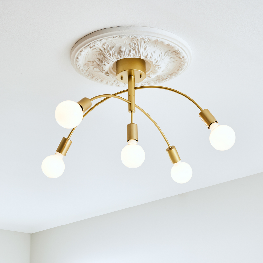 Cygnus taklampe 5L - Gullfarget - Gull-Taklamper-Marksløjd-Gull-Mrk-108285-Lightup.no