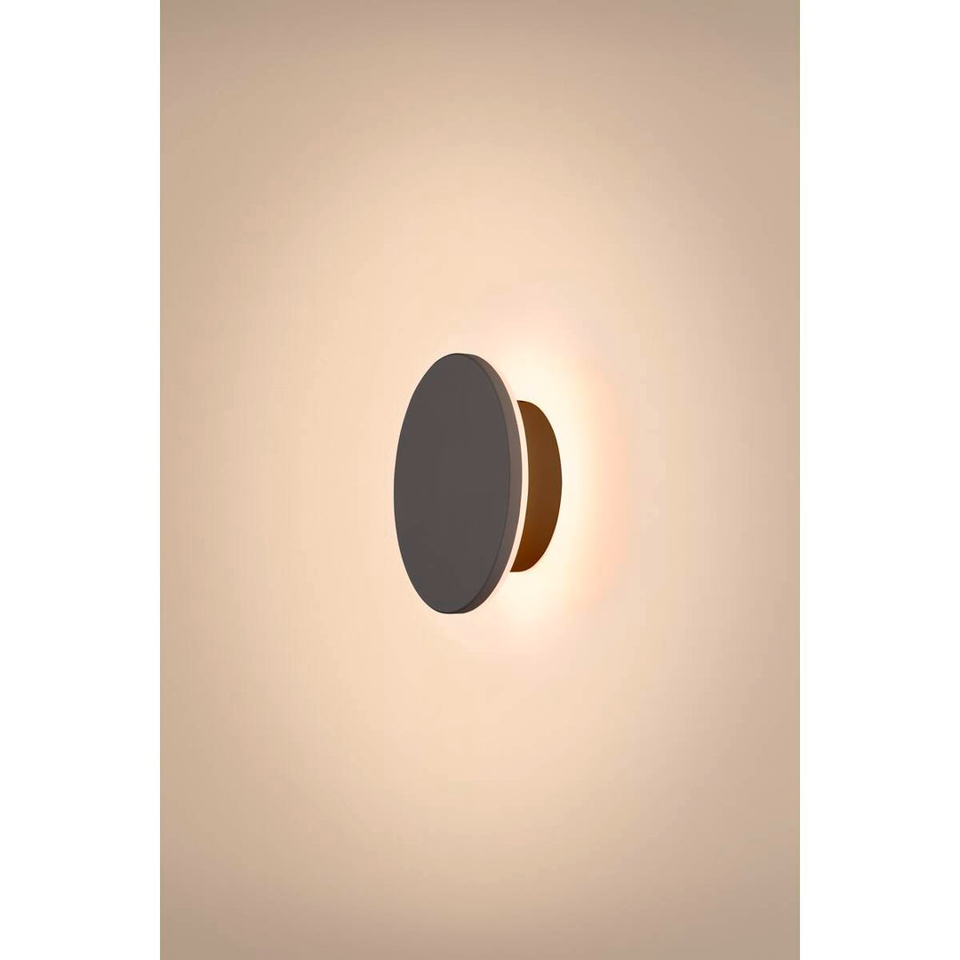 D-ring 16 cm vegglampe utendørs 7,5W 2700/3000 kelvin IP65 - dimbar-Utebelysning vegg veggskjold-Slv-Svart-SLV-1007911-Lightup.no