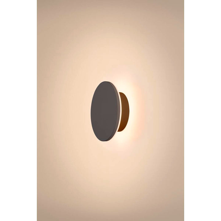 D-ring 16 cm vegglampe utendørs 7,5W 2700/3000 kelvin IP65 - dimbar-Utebelysning vegg veggskjold-Slv-Svart-SLV-1007911-Lightup.no