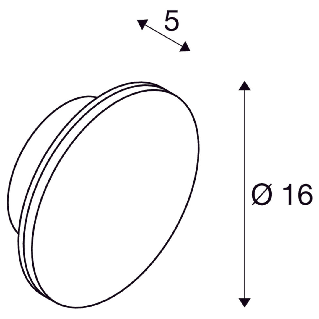 D-ring 16 cm vegglampe utendørs 7,5W 2700/3000 kelvin IP65 - dimbar-Utebelysning vegg veggskjold-Slv-Svart-SLV-1007911-Lightup.no