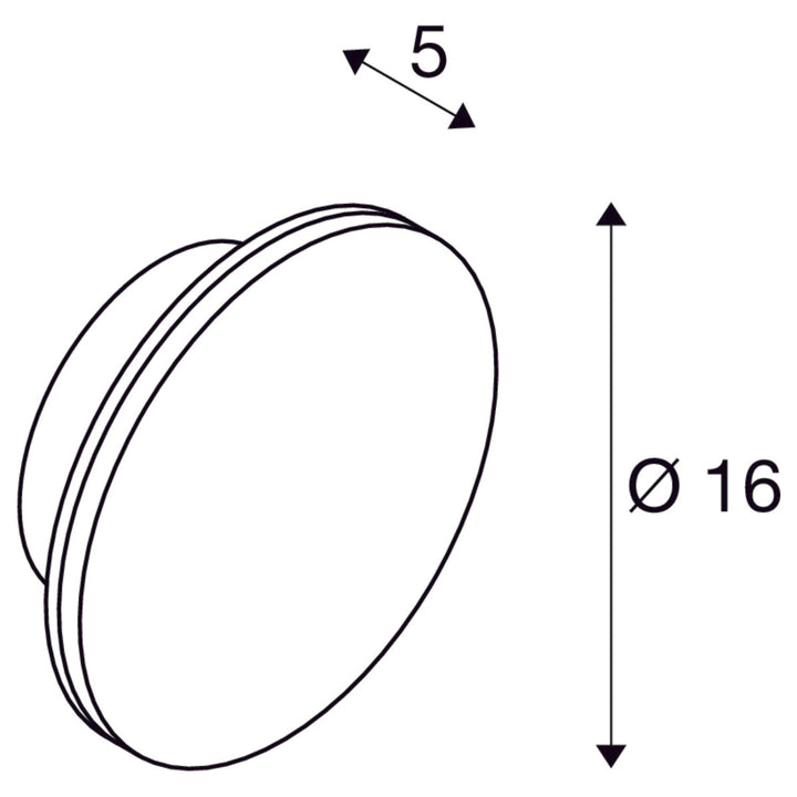 D-ring 16 cm vegglampe utendørs 7,5W 2700/3000 kelvin IP65 - dimbar-Utebelysning vegg veggskjold-Slv-Svart-SLV-1007911-Lightup.no