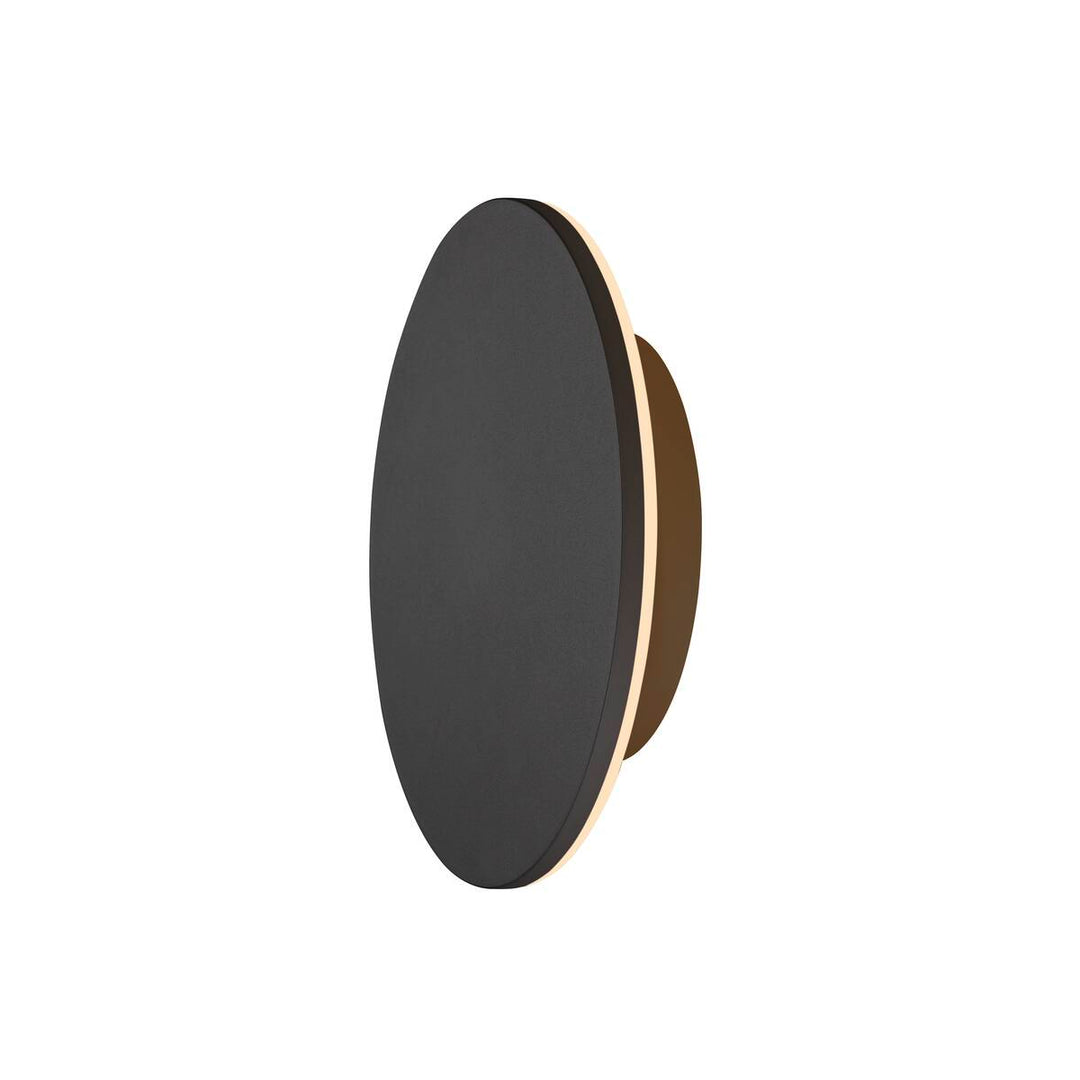 D-ring 25 cm vegglampe utendørs 15W 2700/3000 kelvin IP65 - dimbar-Utebelysning vegg veggskjold-Slv-Svart-slv-1007913-Lightup.no