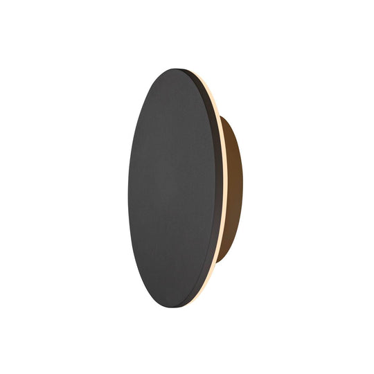 D-ring 25 cm vegglampe utendørs 15W 2700/3000 kelvin IP65 - dimbar-Utebelysning vegg veggskjold-Slv-Svart-slv-1007913-Lightup.no