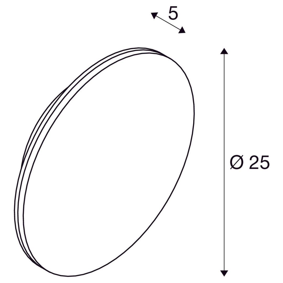 D-ring 25 cm vegglampe utendørs 15W 2700/3000 kelvin IP65 - dimbar-Utebelysning vegg veggskjold-Slv-Svart-slv-1007913-Lightup.no
