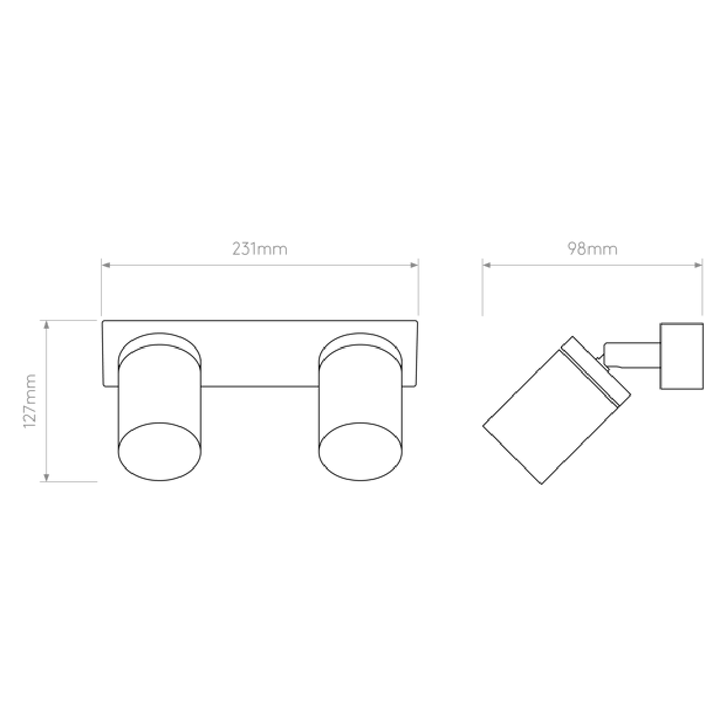 Dartmouth twin spot utendørs IP44-Utebelysning vegg opp og ned-Astro Lighting-Svart-asg__1372016-Lightup.no