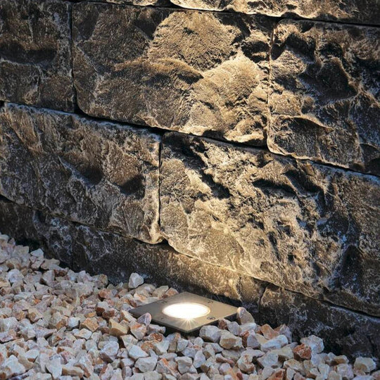 Dasar 115 firkantet nedfellbar uplight GU10 IP67-Utebelysning uplight-Slv-Rustfritt stål-slv-229324-Lightup.no