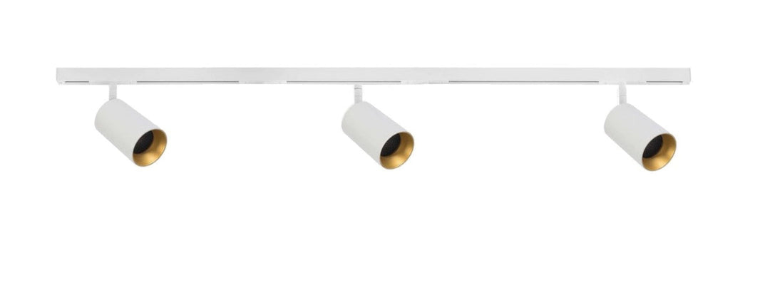 Designline Tube Pro komplett 1,9 meter spotskinne med 3 spotter GU10 - Hvit-Spotskinner 230V-Antidark-Hvit-3-311-20-1+4-311-01-1+2-312-01-1+3-Lightup.no