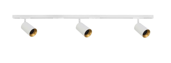 Designline Tube Pro komplett 1,9 meter spotskinne med 3 spotter GU10 - Hvit-Spotskinner 230V-Antidark-Hvit-3-311-20-1+4-311-01-1+2-312-01-1+3-Lightup.no