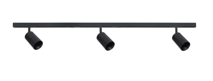 Designline Tube Pro komplett 1.9 meter spotskinne med 3 spotter GU10 - Svart-Spotskinner 230V-Antidark-Svart-3-311-20-2+4-311-01-2+2-312-01-2+3-Lightup.no