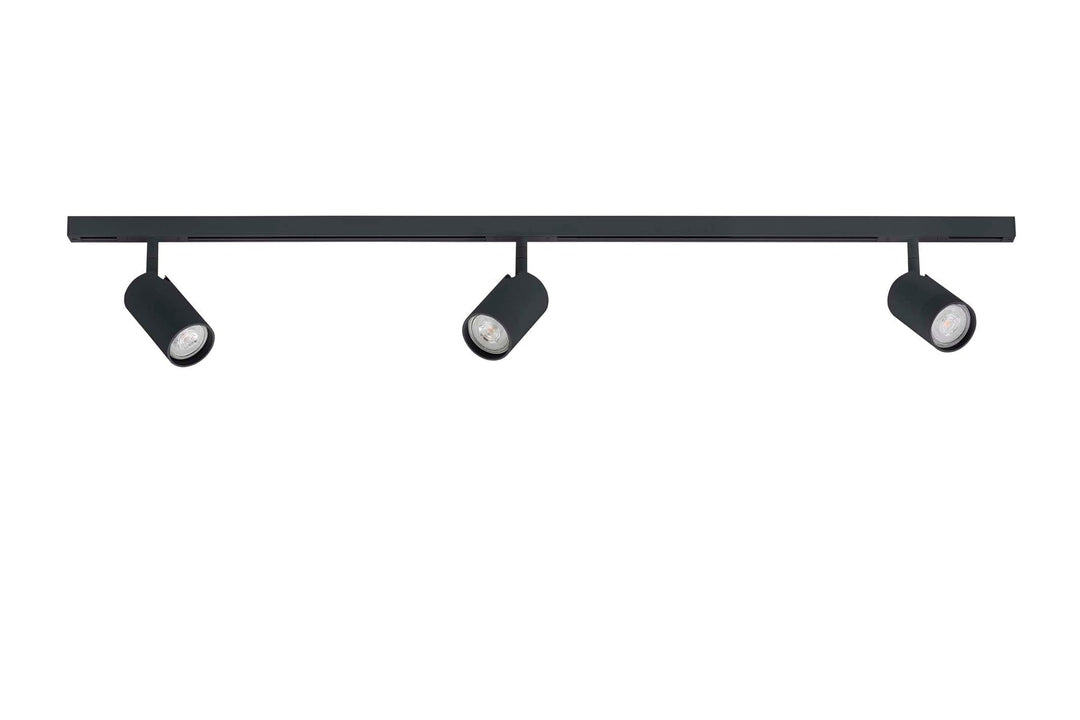 Designline Tube komplett 1.9 meter spotskinne med 3 spotter GU10 - Svart-Spotskinner 230V-Antidark-Svart-2-311-01-2+3-311-00-2+3-311-20-2+4-311-01-2+3-Lightup.no