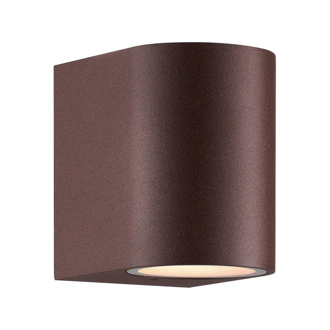 Dion vegglampe utendørs ned IP44-Utebelysning vegg opp og ned-Nordlux-Rustfarget-2518001009-Lightup.no