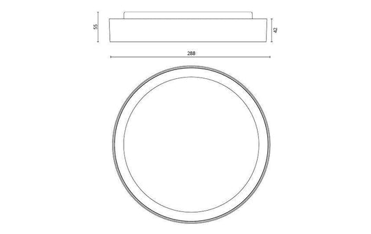 Disc 290 taklampe 17W 2700K-Taklamper-Sg Armaturen As-Hvit-3000525-Lightup.no