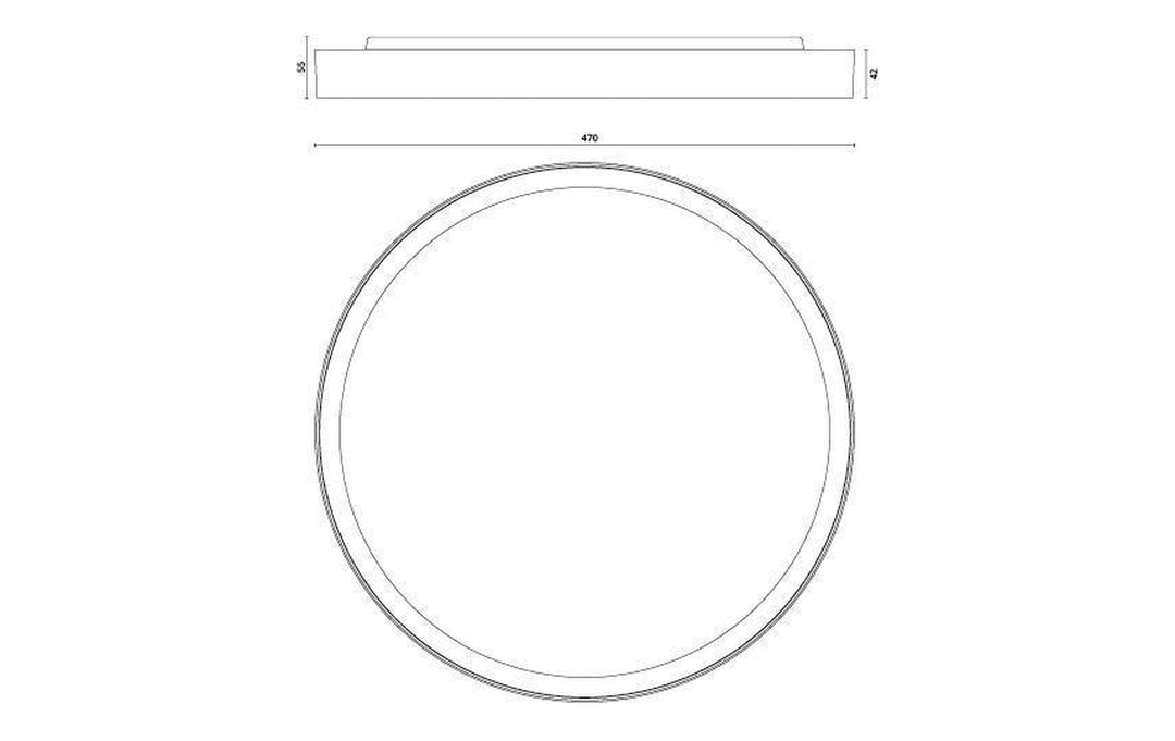 Disc 480 36W LED 2700K-Taklamper-Sg Armaturen As-Hvit-3000504-Lightup.no