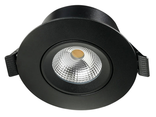 E95 lavtbyggende downlight 2700 Kelvin IsoSafe RA90 7W IP54 - Dimbar-Downlight lavtbyggende-NorDesign-Svart-680950705-Lightup.no