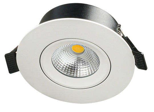 E95 lavtbyggende downlight 2700 Kelvin IsoSafe RA90 7W IP54 - Dimbar-Downlight lavtbyggende-NorDesign-Hvit-680950706-Lightup.no