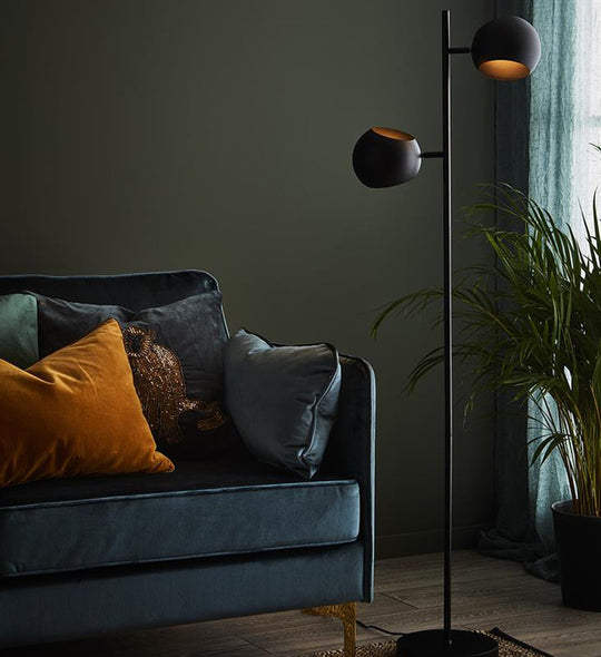 Edgar Gulvlampe-Gulvlamper-Marksløjd-Antikk Messing-Mrk-107742-Lightup.no