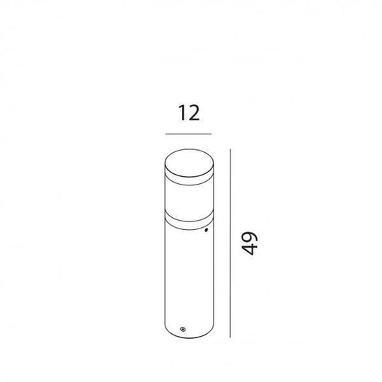 Egersund 1291 mini-Utebelysning pullert-Norlys-Grafitt-3101765-Lightup.no