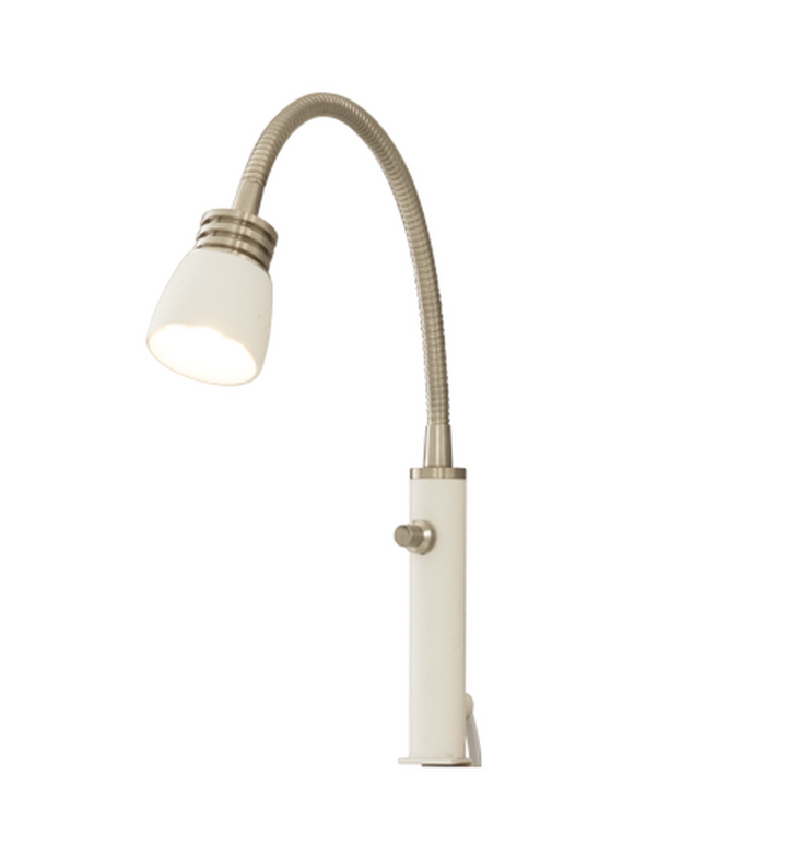 Eketorp vegglampe 1 lys-Vegglamper-Aneta Lighting-Hvit / Stål-10915-01-Lightup.no