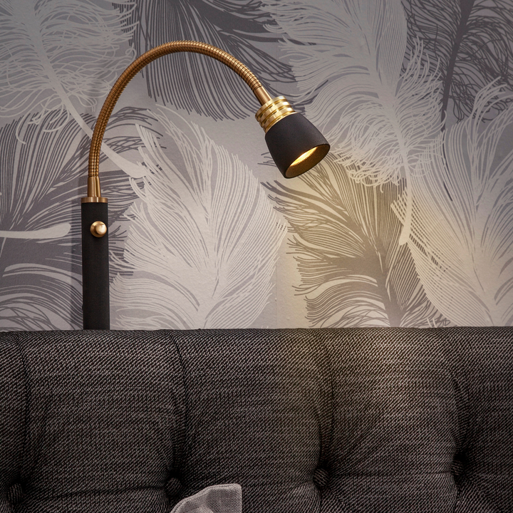 Eketorp vegglampe 1 lys-Vegglamper-Aneta Lighting-Hvit / Stål-10915-01-Lightup.no