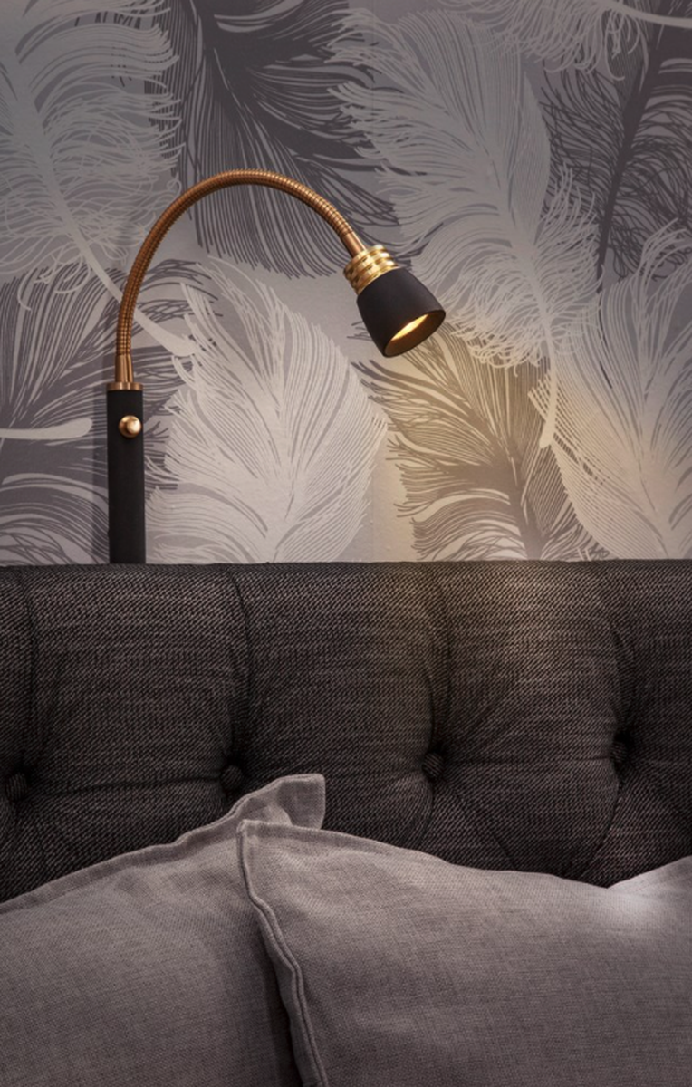 Eketorp vegglampe 1 lys-Vegglamper-Aneta Lighting-Hvit / Stål-10915-01-Lightup.no