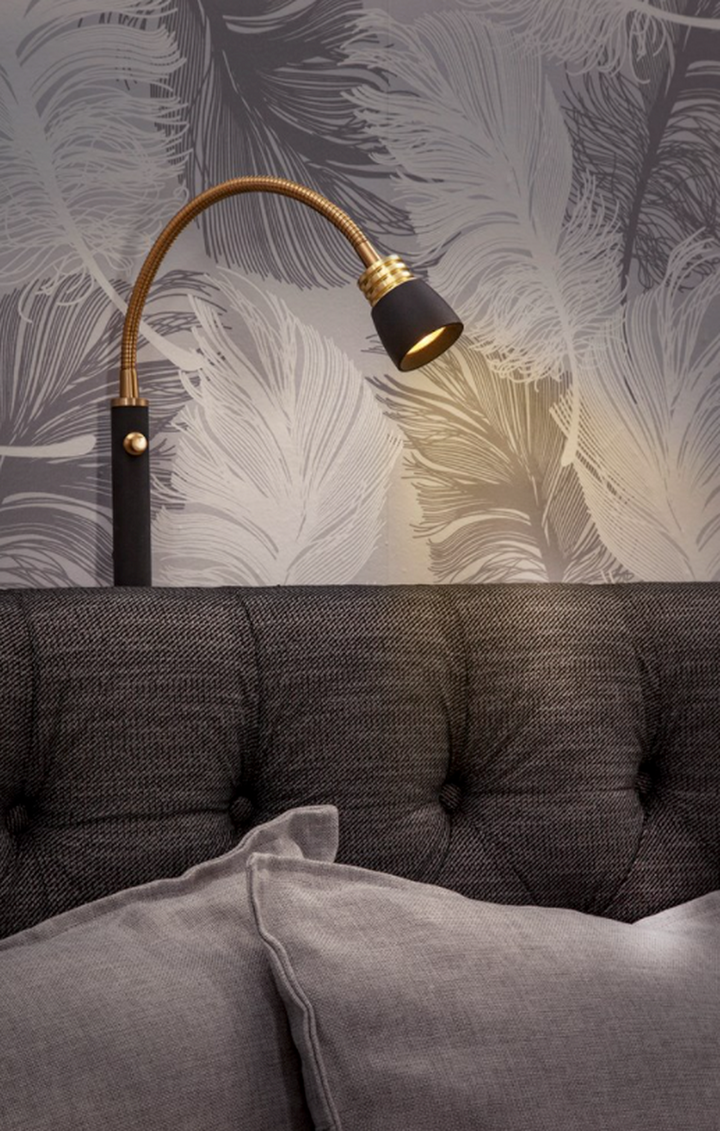 Eketorp vegglampe 1 lys-Vegglamper-Aneta Lighting-Hvit / Stål-10915-01-Lightup.no