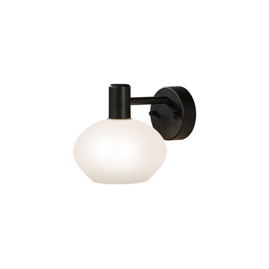 Elba Vegglampe IP44/IP23-Baderomsbelysning vegglamper-Aneta Lighting-Svart/Hvit-10301-15-Lightup.no
