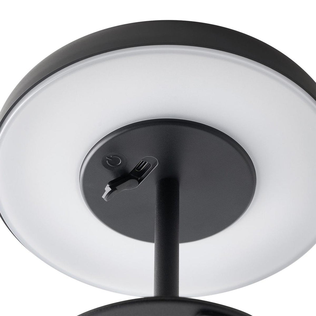 Elmer solar bordlampe utendørs 2W 3000 Kelvin IP44 - Solcelle-Bordlamper-Nordlux-Svart-2518305003-Lightup.no