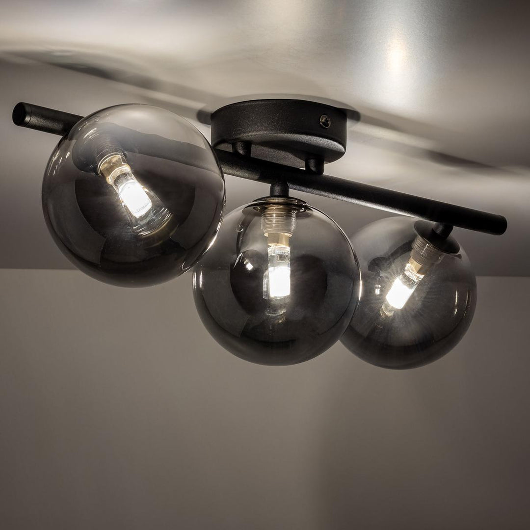 Estera taklampe 3-lys-Taklamper-TK Lighting-Røykfarget-TK-6855-Lightup.no