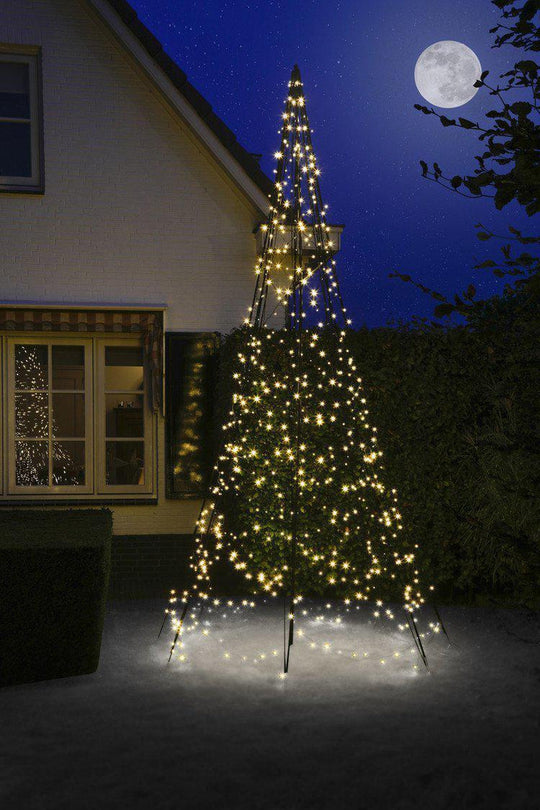 Fairybell 4 meter belysning med stang 640 LED IP44 utendørs-Julebelysning juletrelys ute-Fairybell-Svart-FANL-400-640-02-EU-Lightup.no