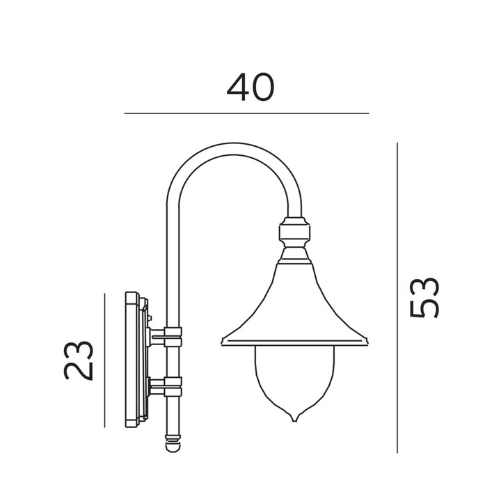 Firenze 800-Utebelysning vegg klassisk-Norlys-Svart-3101721-Lightup.no