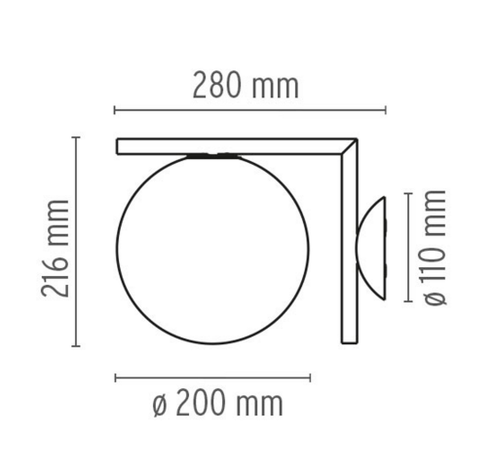 Flos IC Lights C/W1 - vegg / taklampe-Taklamper-Flos-Messing-Fls__F3178059-Lightup.no