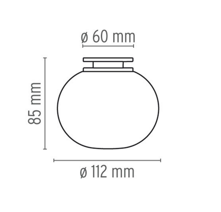Flos Mini Glo-Ball C/W for speilmontering-Baderomsbelysning vegglamper-Flos-Opal-Fls__F4190009-Lightup.no