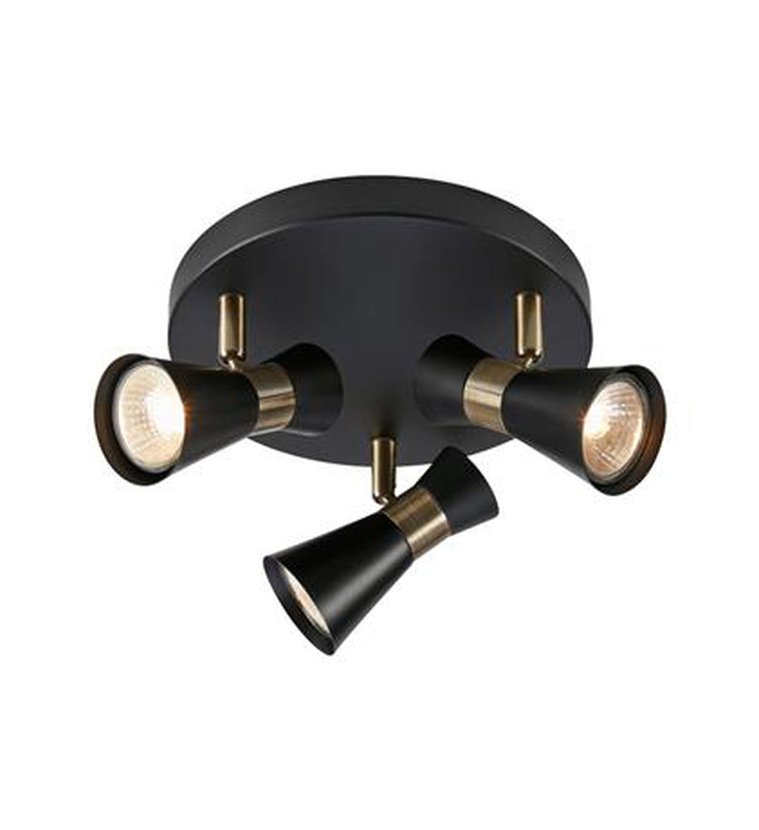 Folie taklampe 3-spot - Svart/Antikk messingfarget - Svart / Messing-Taklamper-Marksløjd-Svart / Messing-Mrk-108626-Lightup.no