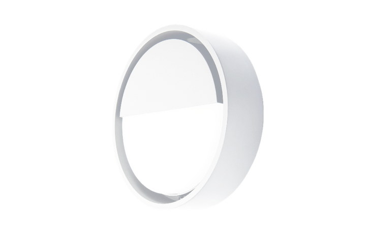 Frame round vegglampe 7W 3000 Kelvin IP66 Dimbar-Utebelysning vegg veggskjold-Sg Armaturen As-Hvit-3101191-Lightup.no
