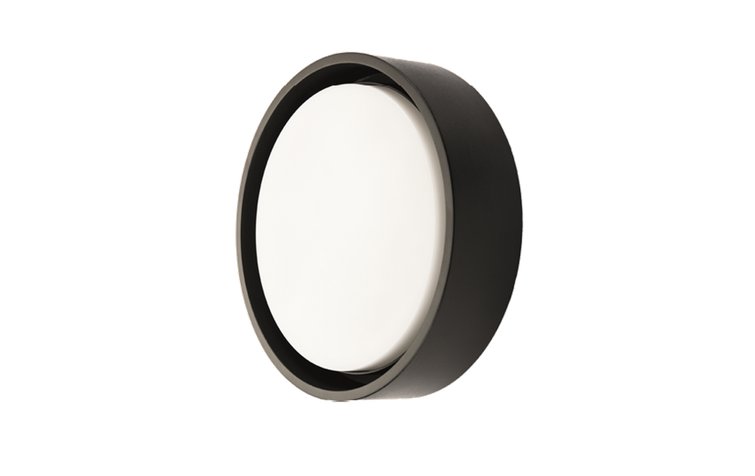 Frame round vegg/taklampe 7W 3000 Kelvin IP66 Dimbar-Utebelysning vegg veggskjold-Sg Armaturen As-Svart-3100412-Lightup.no