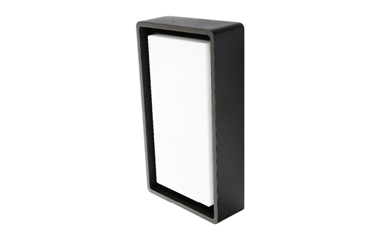 Frame vegg/taklampe 8W LED m/skumringsrelé-Utebelysning vegg veggskjold-Sg Armaturen As-Svart-3101241-Lightup.no