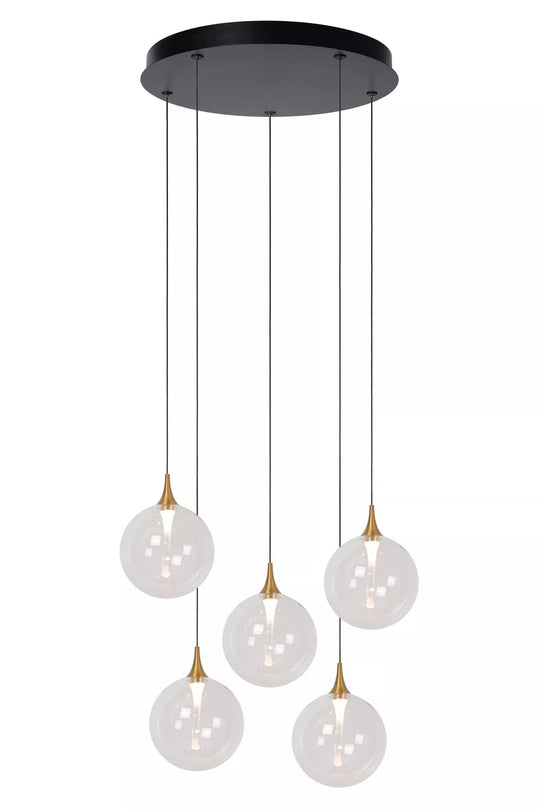 Gisela takpendel 48 cm 5 x 3,8W 2700 Kelvin - Dimbar-Takpendler-Lucide-Klar-LC13494/18/60-Lightup.no