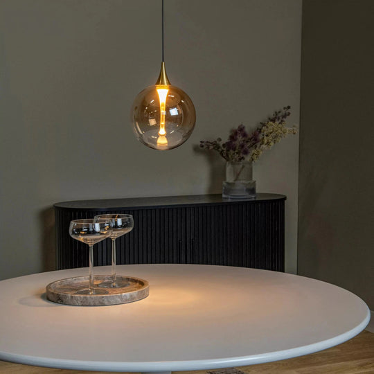 Gisela takpendel 5W 2700 Kelvin - Dimbar-Takpendler-Lucide-Amber-LC13494/04/62-Lightup.no