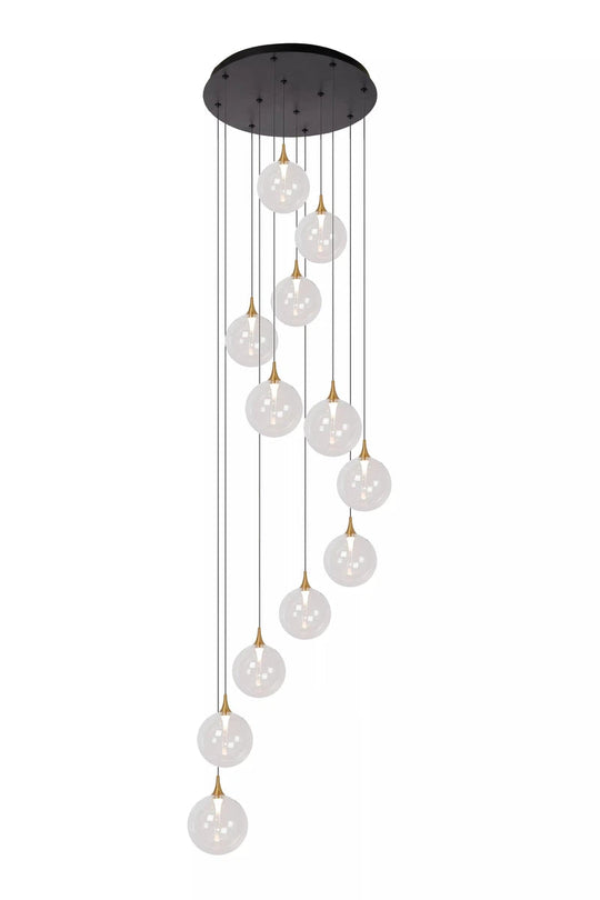Gisela takpendel 61 cm 12 x 3,5W 2700 Kelvin - Dimbar-Takpendler-Lucide-Klar-LC13494/44/60-Lightup.no