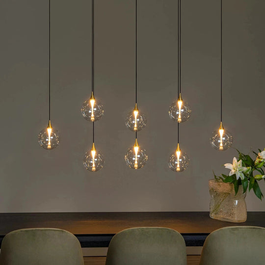 Gisela takpendel 8 x 3,9W 2700 Kelvin - Dimbar-Takpendler-Lucide-Klar-LC13494/29/60-Lightup.no